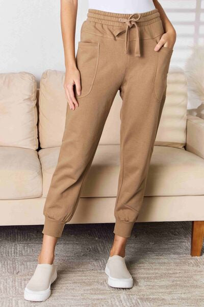 RISEN High Rise Relaxed Joggers - Gold Clover Boutique