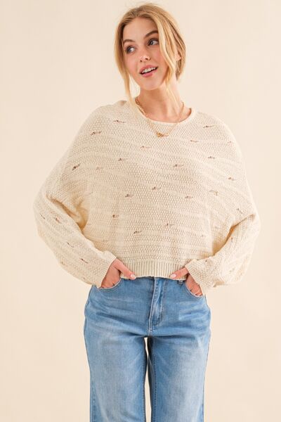 And The Why Dolman Sleeves Sweater - Gold Clover Boutique