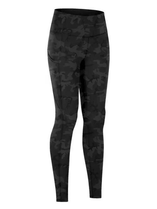 Wide Waistband Sports Leggings - Gold Clover Boutique