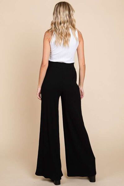 Culture Code Full Size High Waist Wide Leg Pants - Gold Clover Boutique