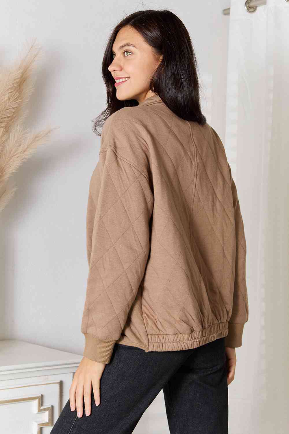 Heimish Full Size Zip-Up Jacket with Pockets - Gold Clover Boutique