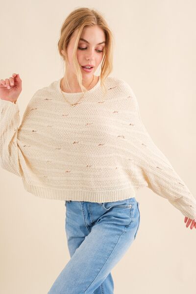 And The Why Dolman Sleeves Sweater - Gold Clover Boutique