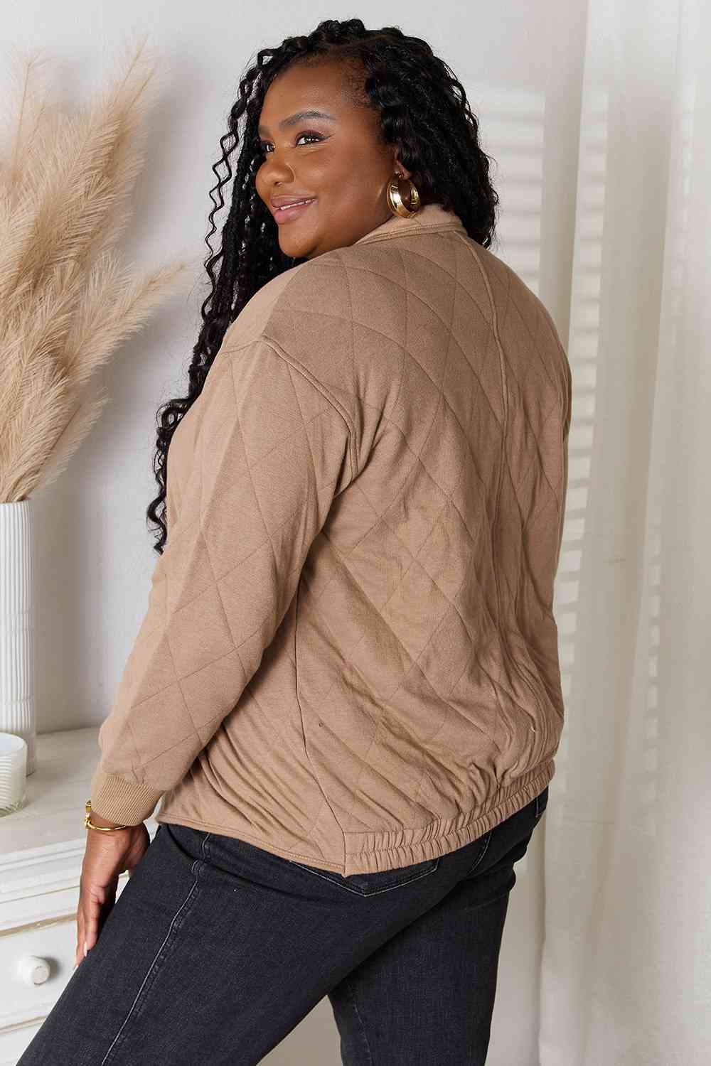 Heimish Full Size Zip-Up Jacket with Pockets - Gold Clover Boutique